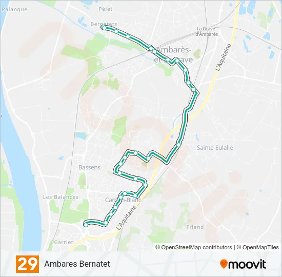 29 Bus Line Map