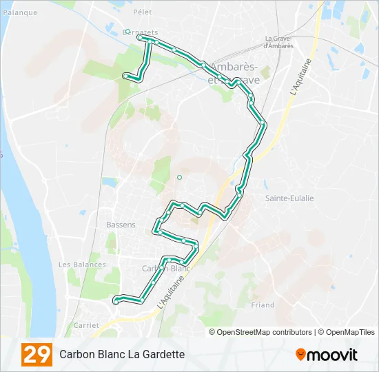 29 Bus Line Map