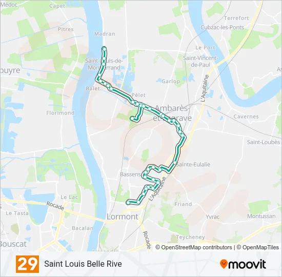 29 Bus Line Map