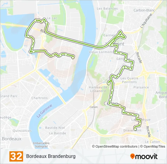 32 Bus Line Map