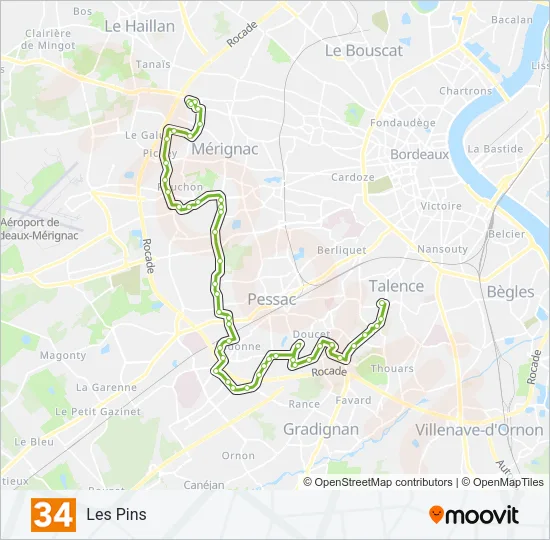 34 Bus Line Map