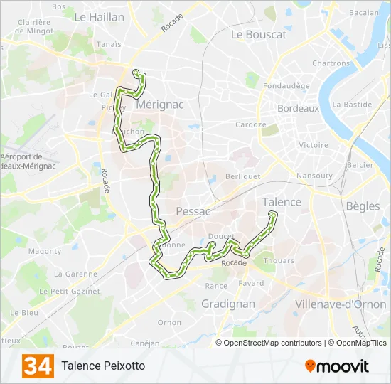 34 Bus Line Map