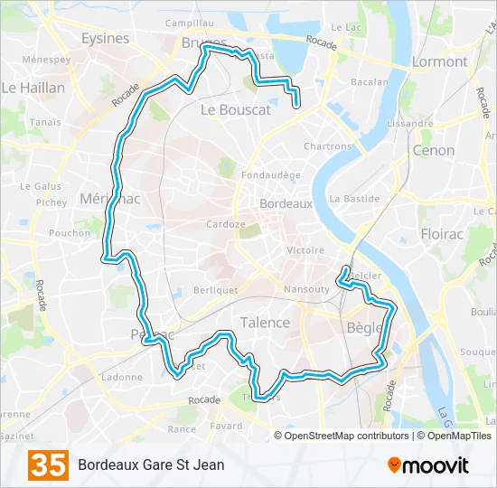 35 Bus Line Map