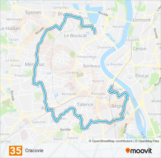 35 Bus Line Map