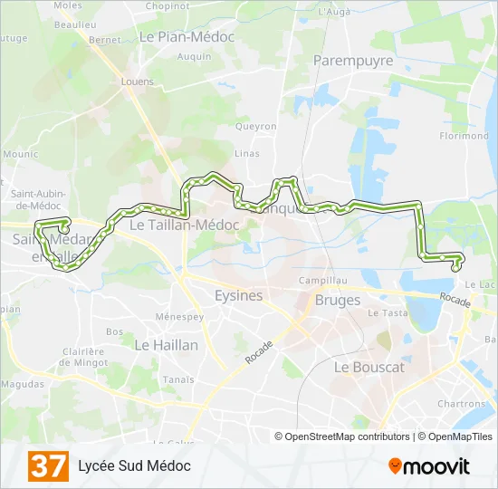 37 Bus Line Map