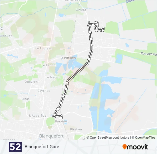 52 Bus Line Map