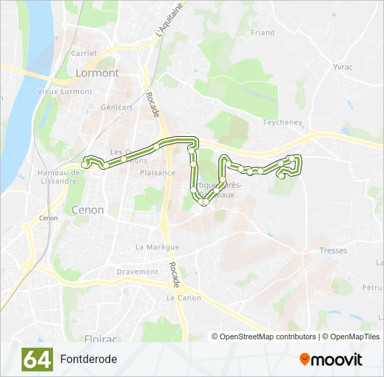 64 Bus Line Map