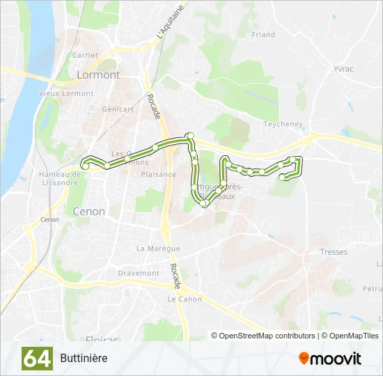 64 Bus Line Map