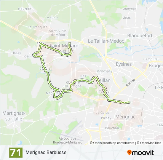 71 Bus Line Map