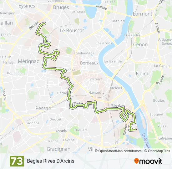 73 Bus Line Map
