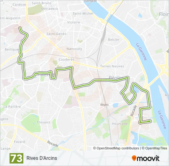 73 Bus Line Map