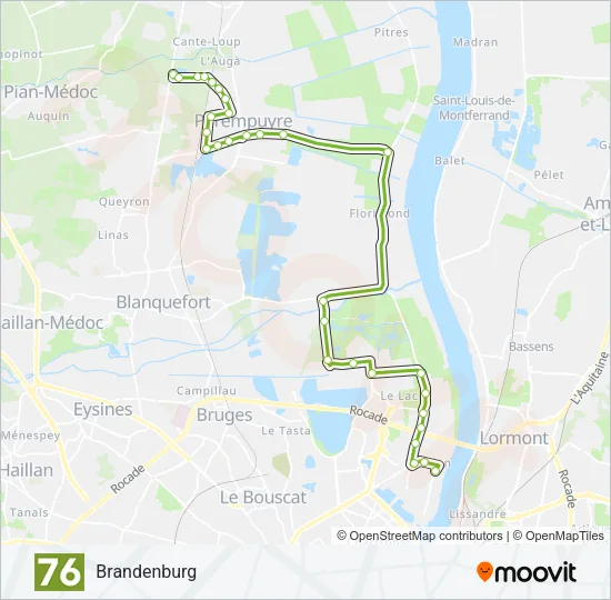 76 Bus Line Map