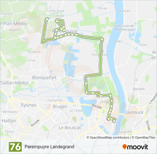 76 Bus Line Map