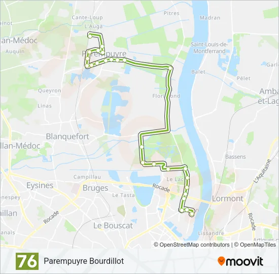 76 Bus Line Map