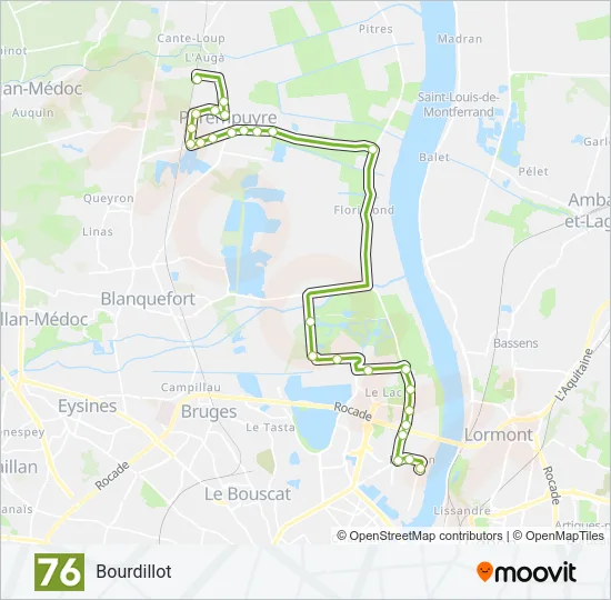 76 Bus Line Map