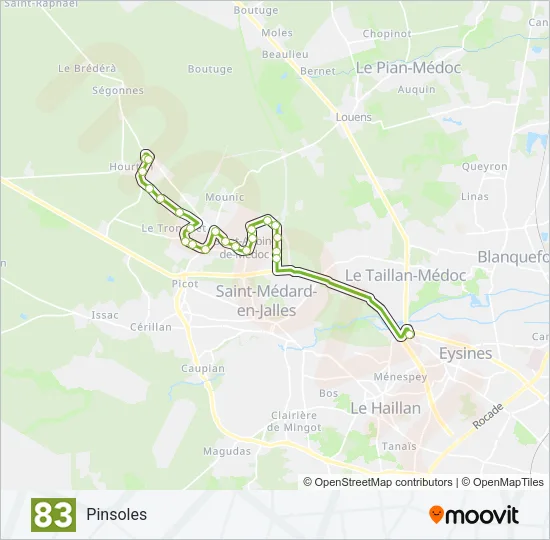 83 Bus Line Map