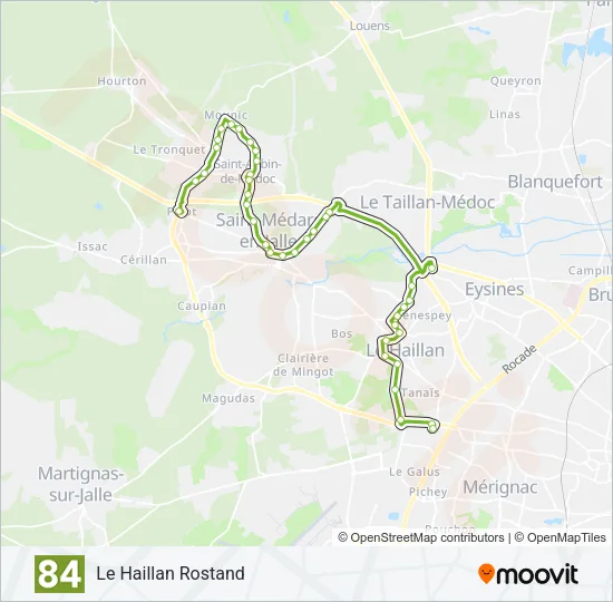 84 Bus Line Map