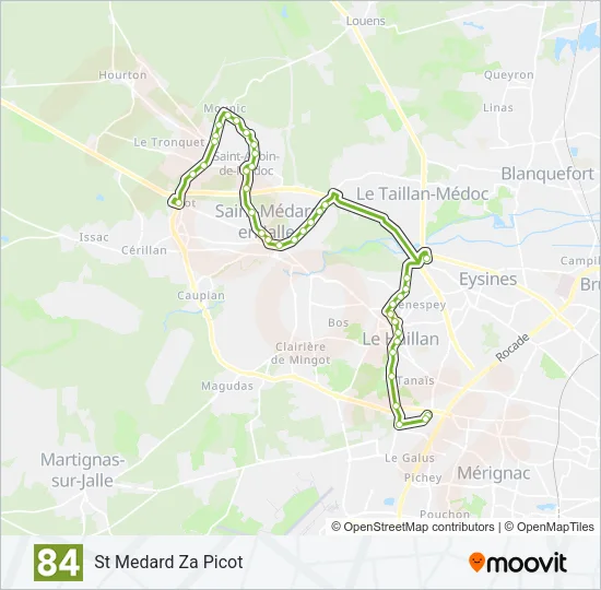 84 Bus Line Map