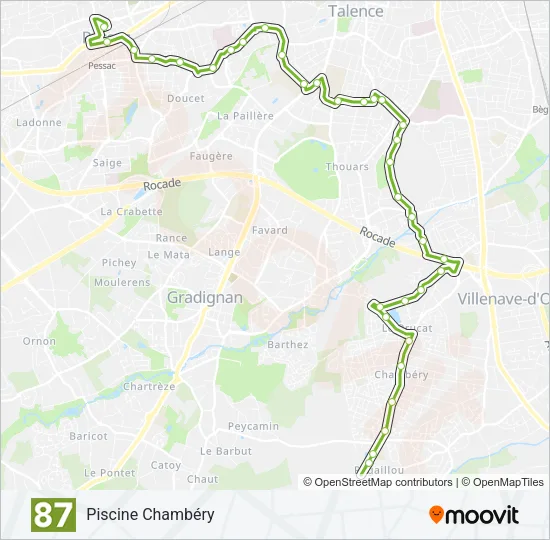 87 Bus Line Map