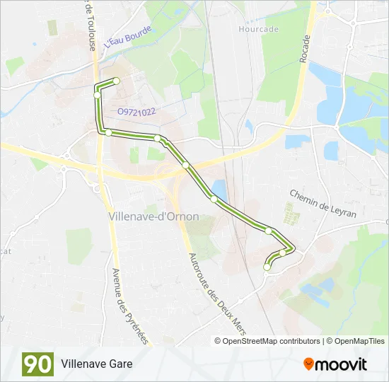 90 Bus Line Map