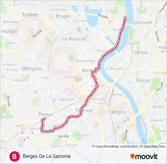 B Light Rail Line Map