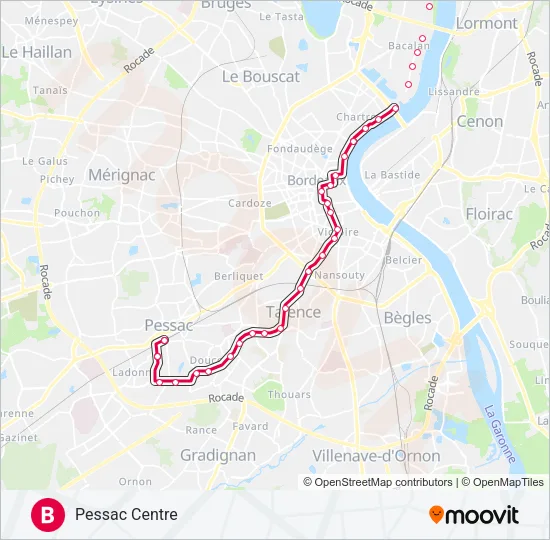B Light Rail Line Map