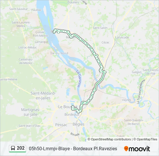 202 Bus Line Map
