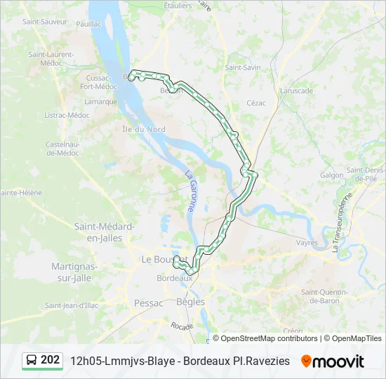 202 Bus Line Map