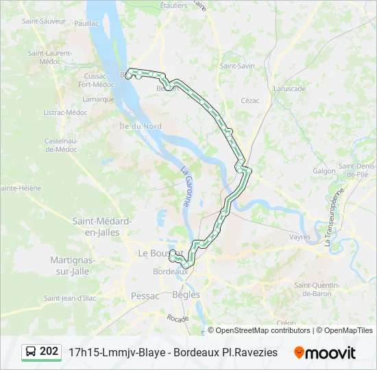 202 Bus Line Map