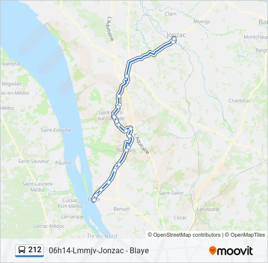 212 Bus Line Map