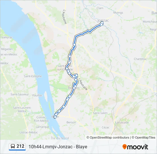 212 Bus Line Map
