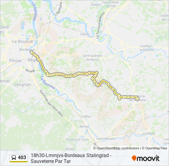 Mapa de 403 de autobús