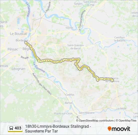 403 Bus Line Map