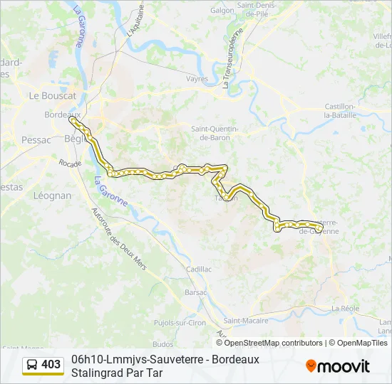 403 Bus Line Map