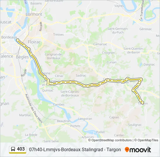 403 Bus Line Map