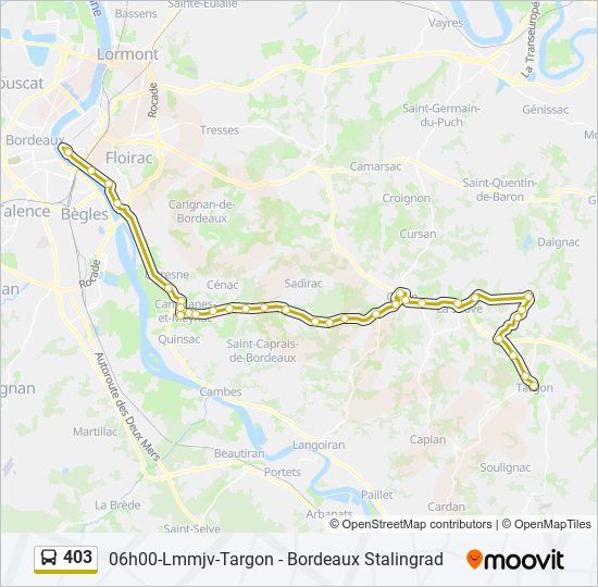 Mapa de 403 de autobús