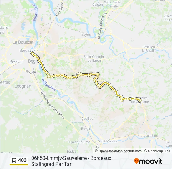 403 Bus Line Map