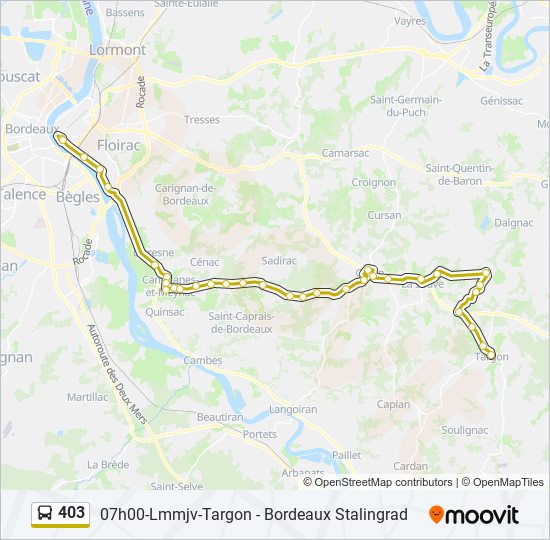 403 bus Line Map