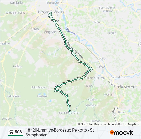 503 bus Line Map