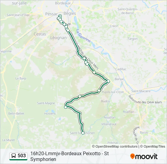 503 Bus Line Map
