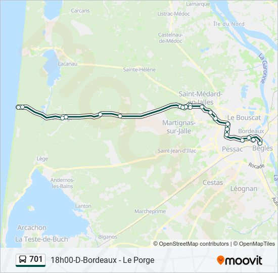 701 bus Line Map