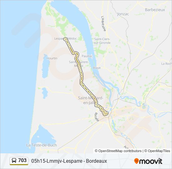 703 bus Line Map