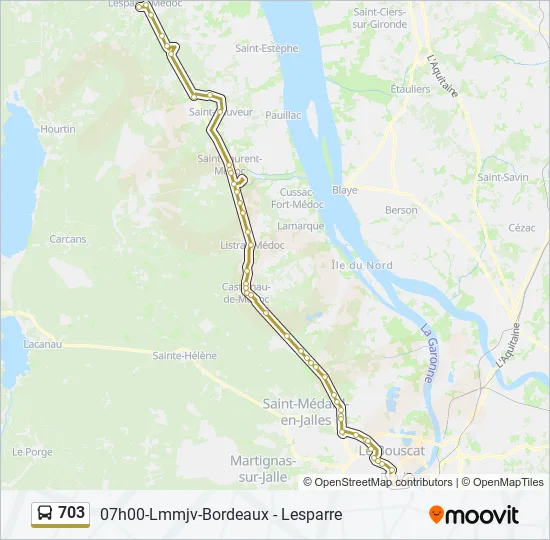 703 Bus Line Map