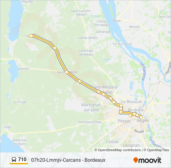 710 Bus Line Map