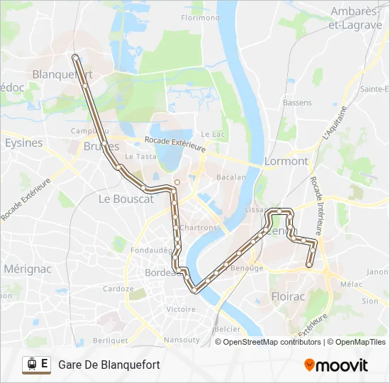 E Light Rail Line Map