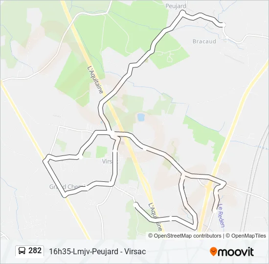 282 Bus Line Map