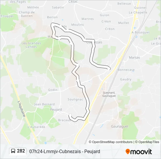282 Bus Line Map