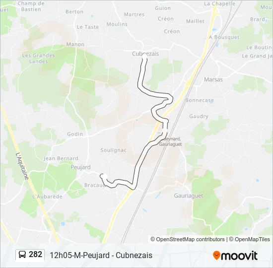 282 Bus Line Map