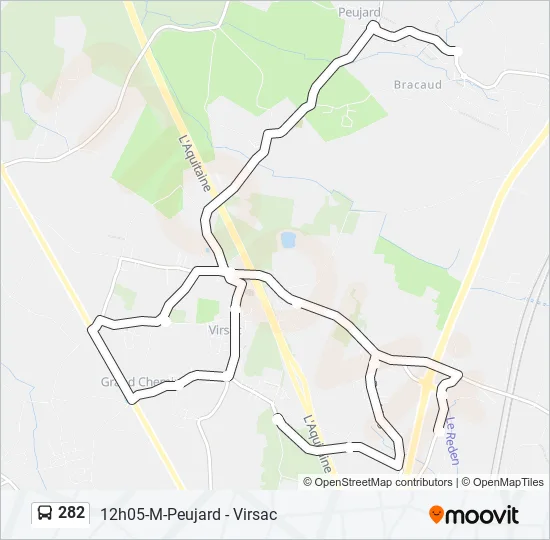 282 Bus Line Map