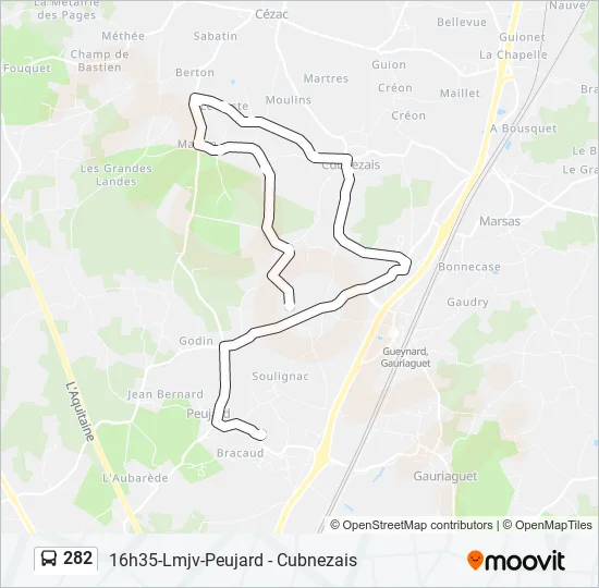 282 Bus Line Map